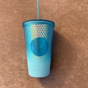Starbucks Iridescent Blue Tumbler with Straw